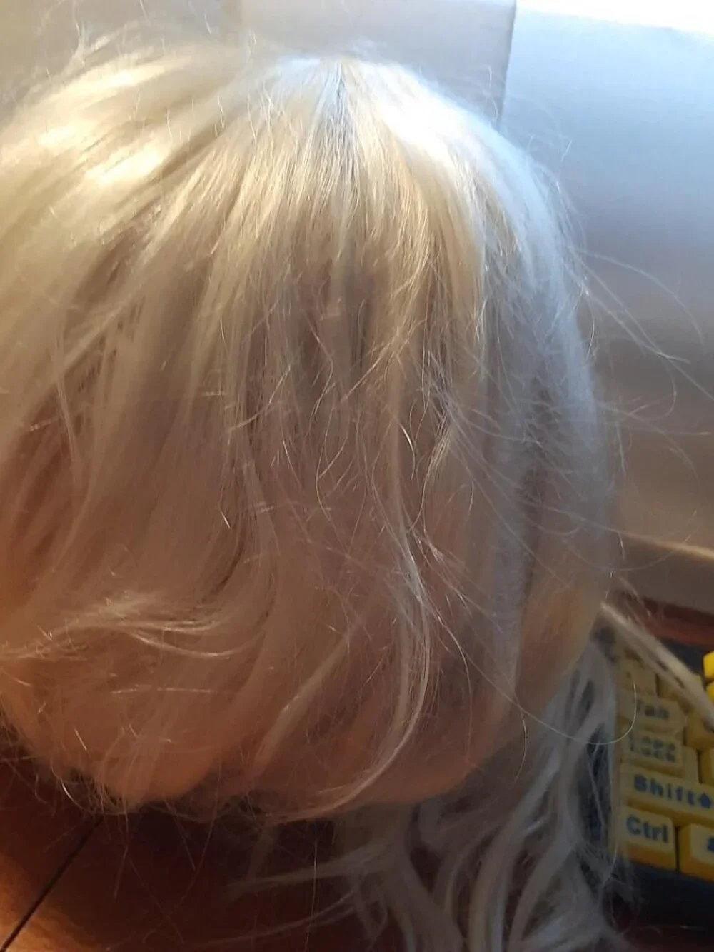 NEW ! Women Long Wig 31 Inch Straight Platinum Blonde